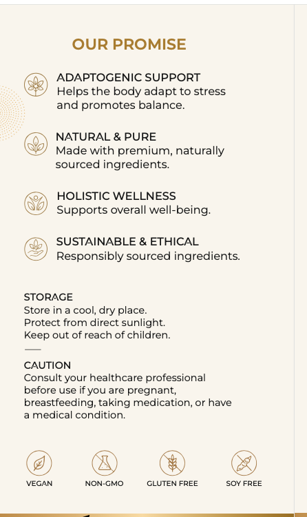 Nutrition and ingredients label